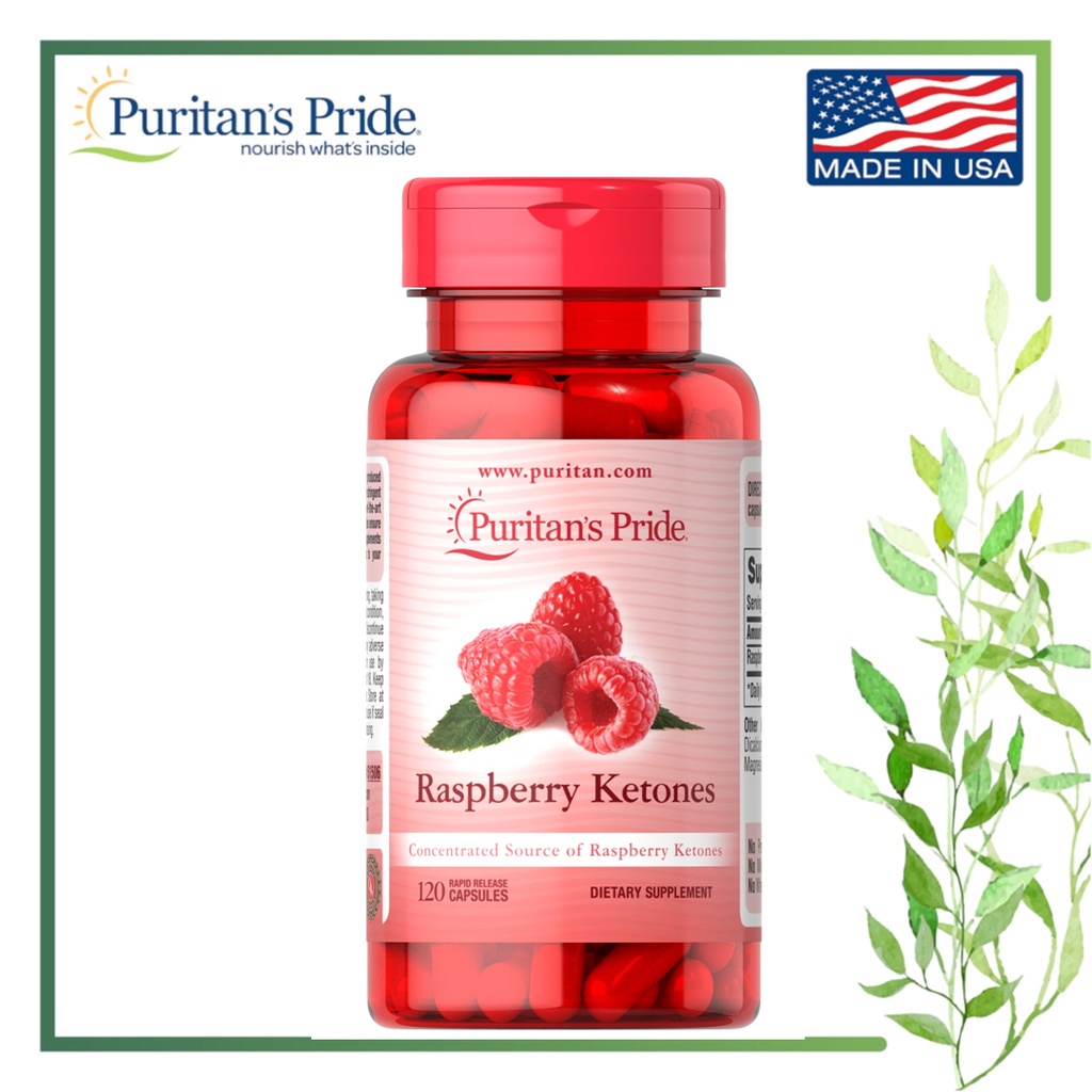 Puritan's Pride Raspberry Ketones 100 mg,120 Rapid Release Capsules