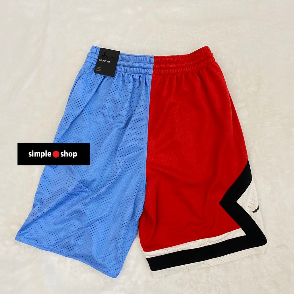 jordan blue and red shorts