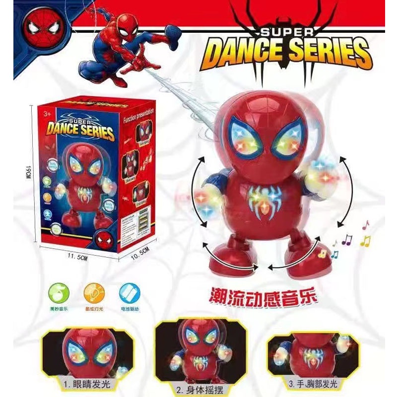 LYCOTTEᵐʸ Dance Hero Super Hero Electric Avengers Iron Man Spiderman dance  hero Light Music Dancing Robot Toys Boys | Shopee Malaysia