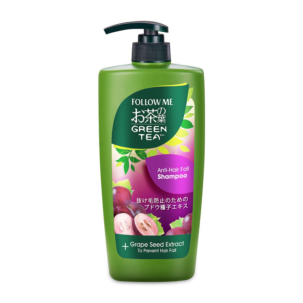FOLLOW ME GREEN TEA SHAMPOO 650ML - ANTI-HAIR FALL (NEW)
