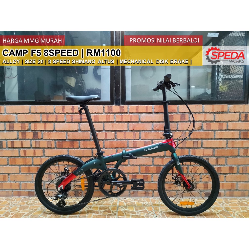 CHEAPEST FOLDING BIKE 20" CAMP F5 SHIMANO 8SPEED