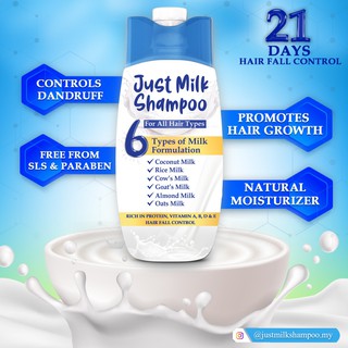 Just Milk Shampoo For All Hair Types Shopee Malaysia