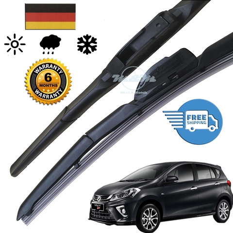 Perodua Myvi 2018 VDen High Quality Silicone Wiper With Clip Cap B7 Set