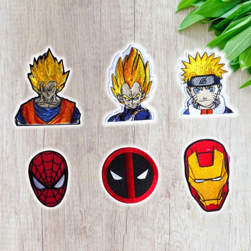Patches Dragon Ball Naruto Spiderman Deadpool Ironman | Shopee Malaysia