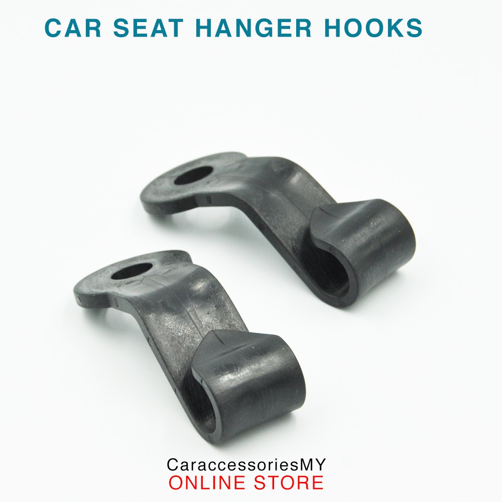2Pcs/set Car Back Seat Headrest Hanger Holder Hooks (Black)