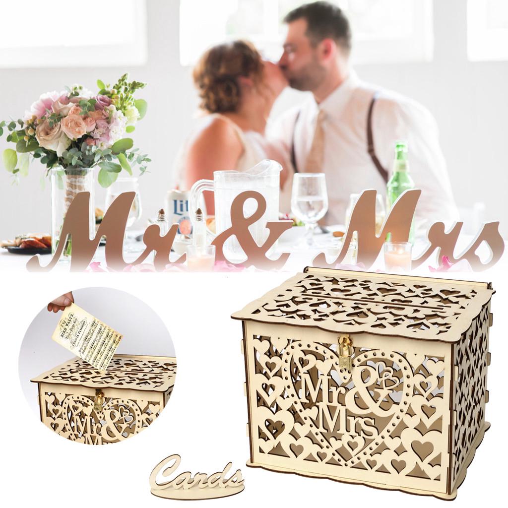 Wedding Supplies Wedding Wedding Card Box With Lock Diy Money