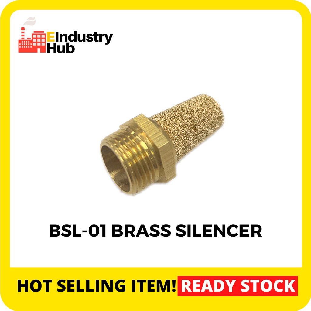 25Pcs Brass 1/4PT Male Noise Reducing Pneumatic Muffler Silencer Filter 