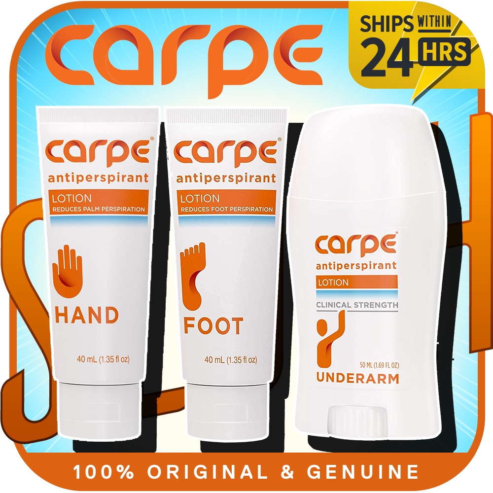 Carpe Antiperspirant Hand Lotion Foot Lotion Carpe Underarm