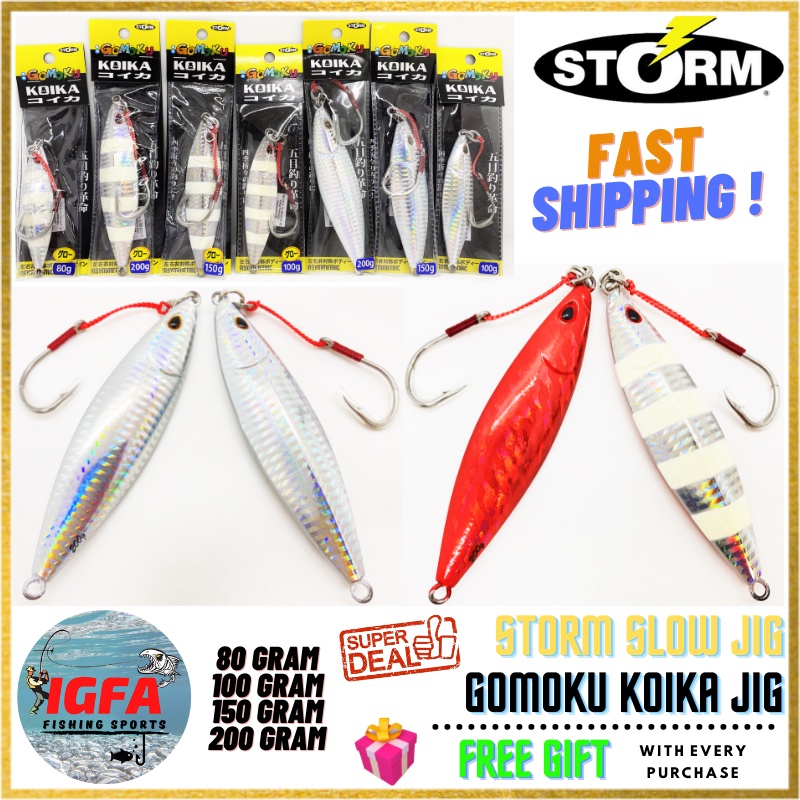 Igfa Storm Gomoku Koika Jig Metal Jig 200g Jig150g Jig 100g Jig 80g