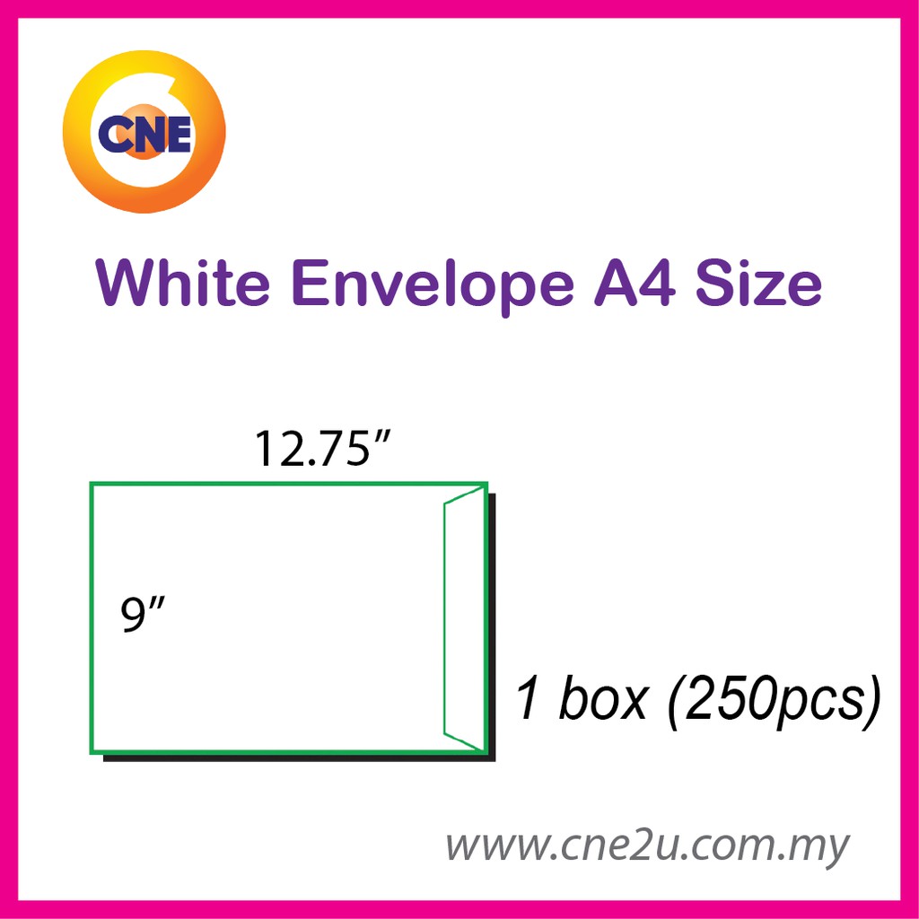 Size White Brown Envelope 9 X 12 75 250pcs Box Shopee Malaysia