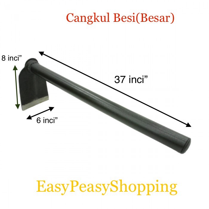 Heavy Duty Metal Hoe With Handle BIG Besi Cangkul Heavy Duty Metal Hoe With Handle BIG Besi Cangkul