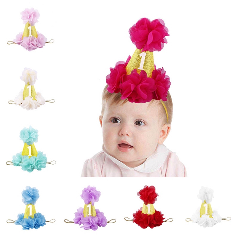 Kids Children Lovely Birthday Mini Party Hat Girls Hat Cap Birthday Glitter Crown Shopee Malaysia - glitter flower hat roblox