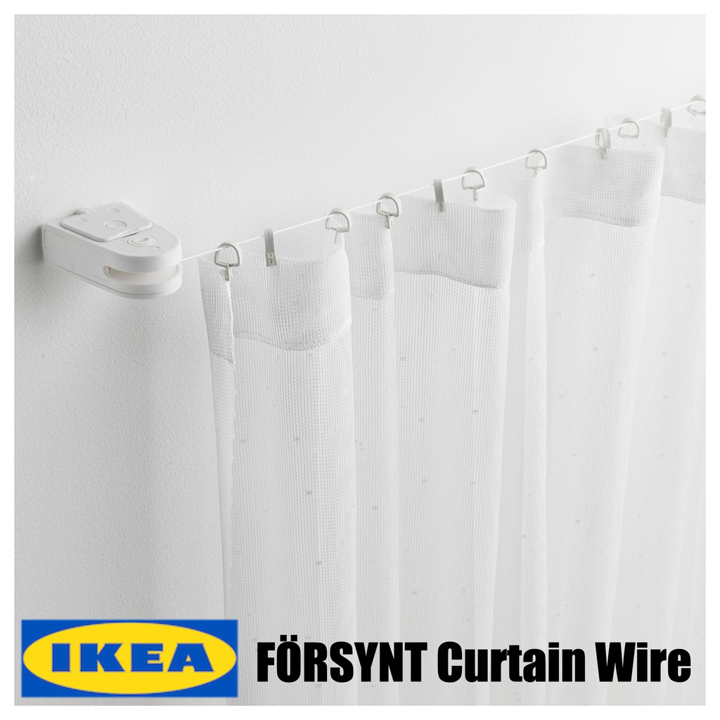 with Fittings and Clips Ikea 'FÖRSYNT' Curtain Wire 200cm 