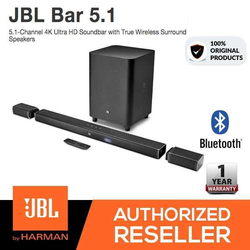 JBL Bar 5.1 Soundbar With Wireless Subwoofer & Surround Speaker