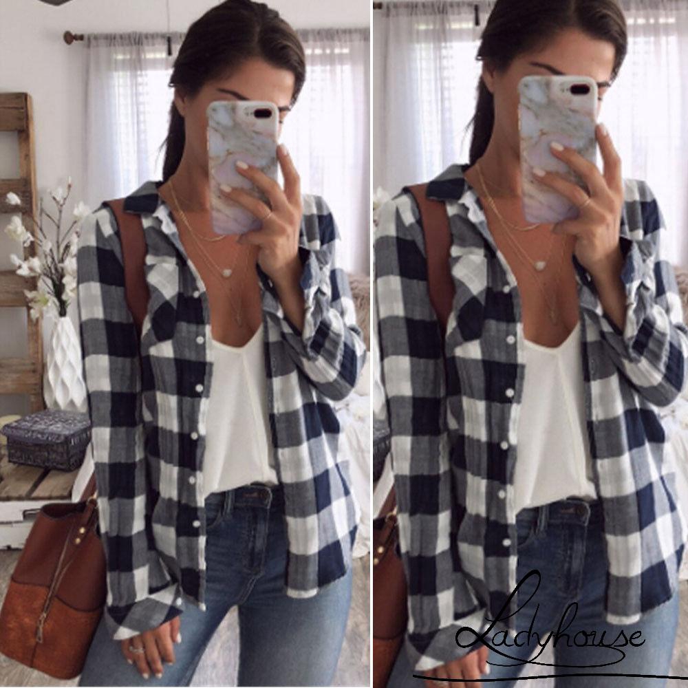 plaid shirt outfit women's