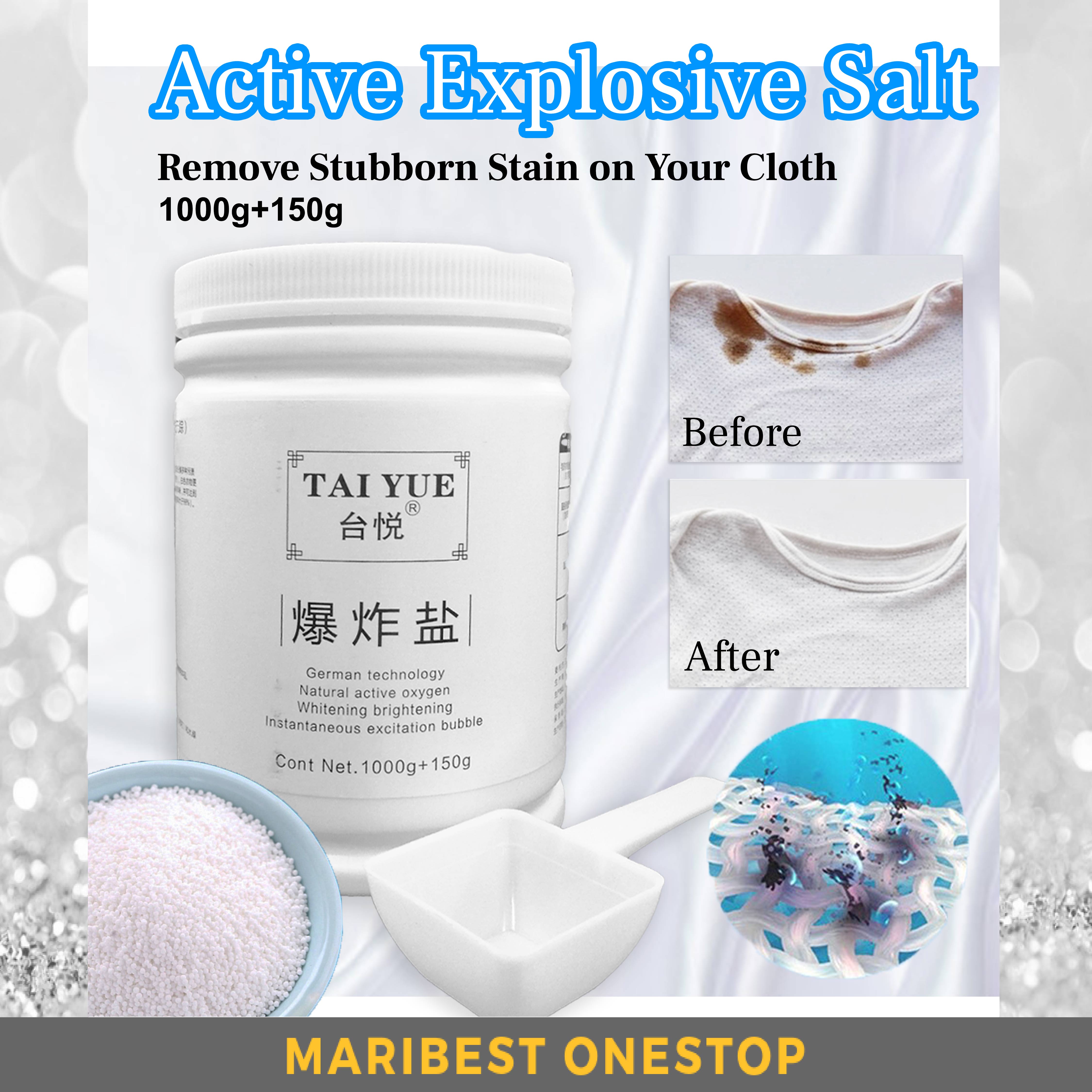 1kg Colour Bleaching Active Explosive Salt Powder Bath Bombs Laundry Remove Stains Quickly