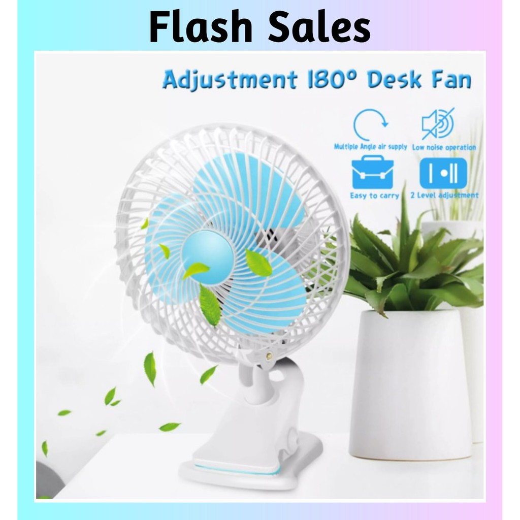 **READY STOCK**3in1 Clip Fan180MM 20W Strong Wind POWERFUL PORTABLE FAN ADJUSTABLE TABLE FAN CLIP FAN & 3 FAN BLADES