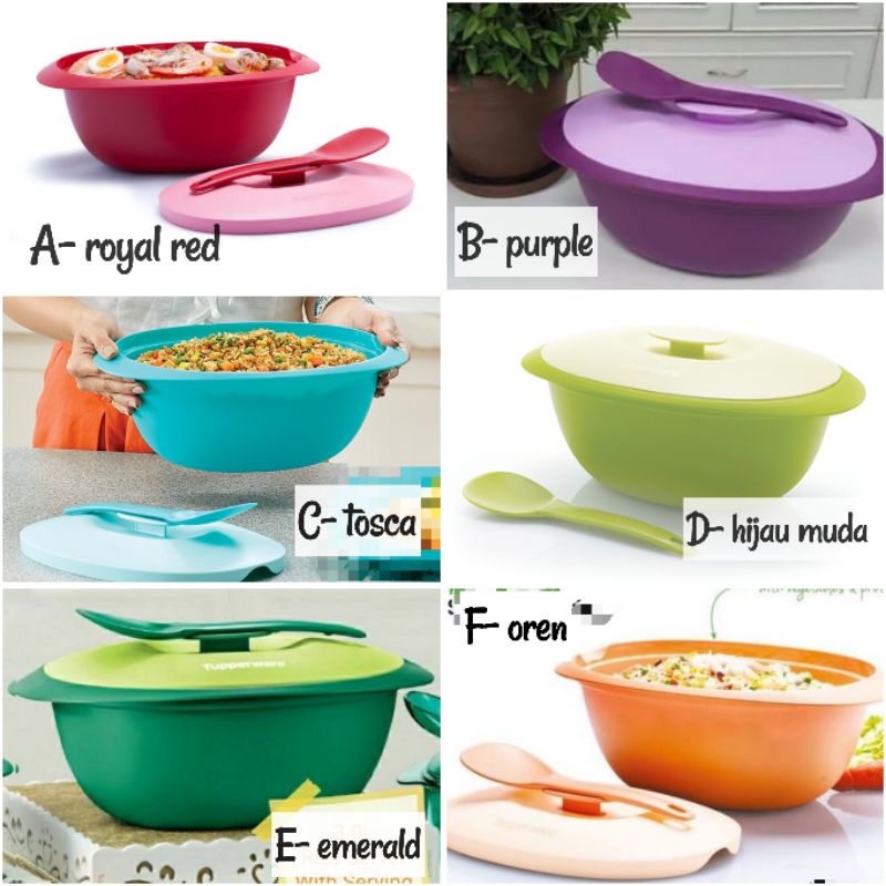 Tupperware 3L blossom serving server Purple Daisy Rice server Serving