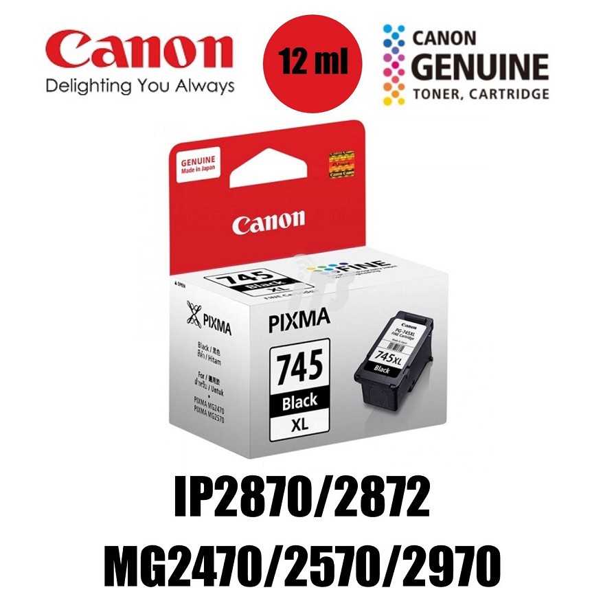 Canon PG745 / 745 XL Black FINE cartridge (8ml/12ml) Shopee Malaysia