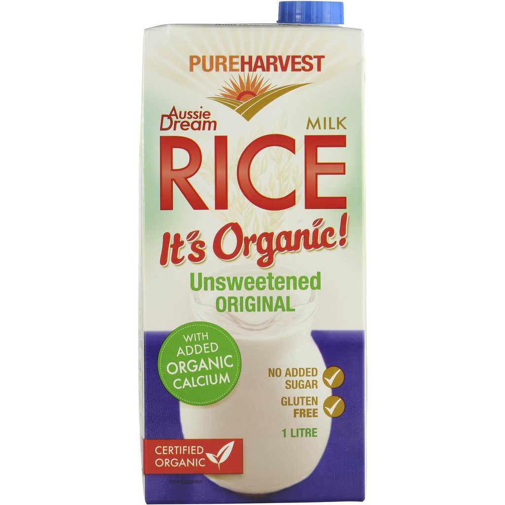 Pure Harvest Unsweetened Organic Rice Milk Original 1 Liter Shopee
