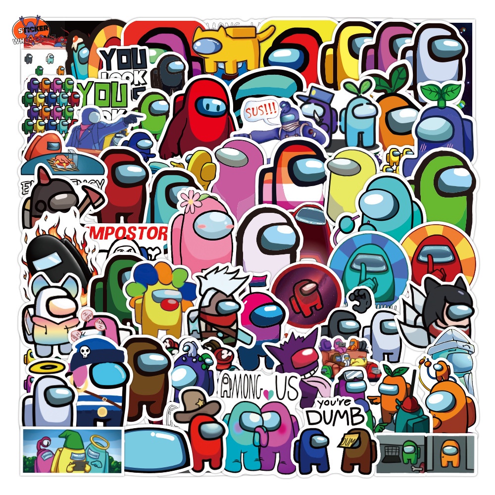 Reliable Must Collection | 200 "Among Us" Hot Game Stickers Graffiti Waterproof Luggage Laptop Headphones Tablet Skat... - Image 2