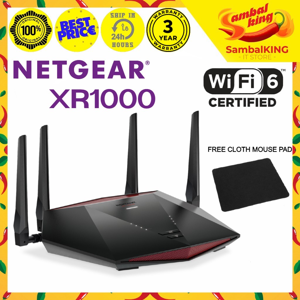 NETGEAR Nighthawk XR1000 Pro Gaming WiFi 6 Router With DumaOS 3.0 ...