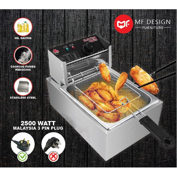 Electric Deep Fryer Stainless Steel kentang goreng ayam goreng fried