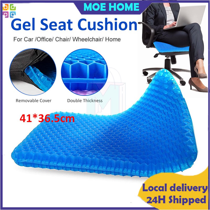 Double Thick Egg Sitter Gel Flex Seat Cushion Soft Silicone Honeycomb Design Cushion Seat Pengasuh Gel Cushion 蜂窝坐垫 凝胶坐垫