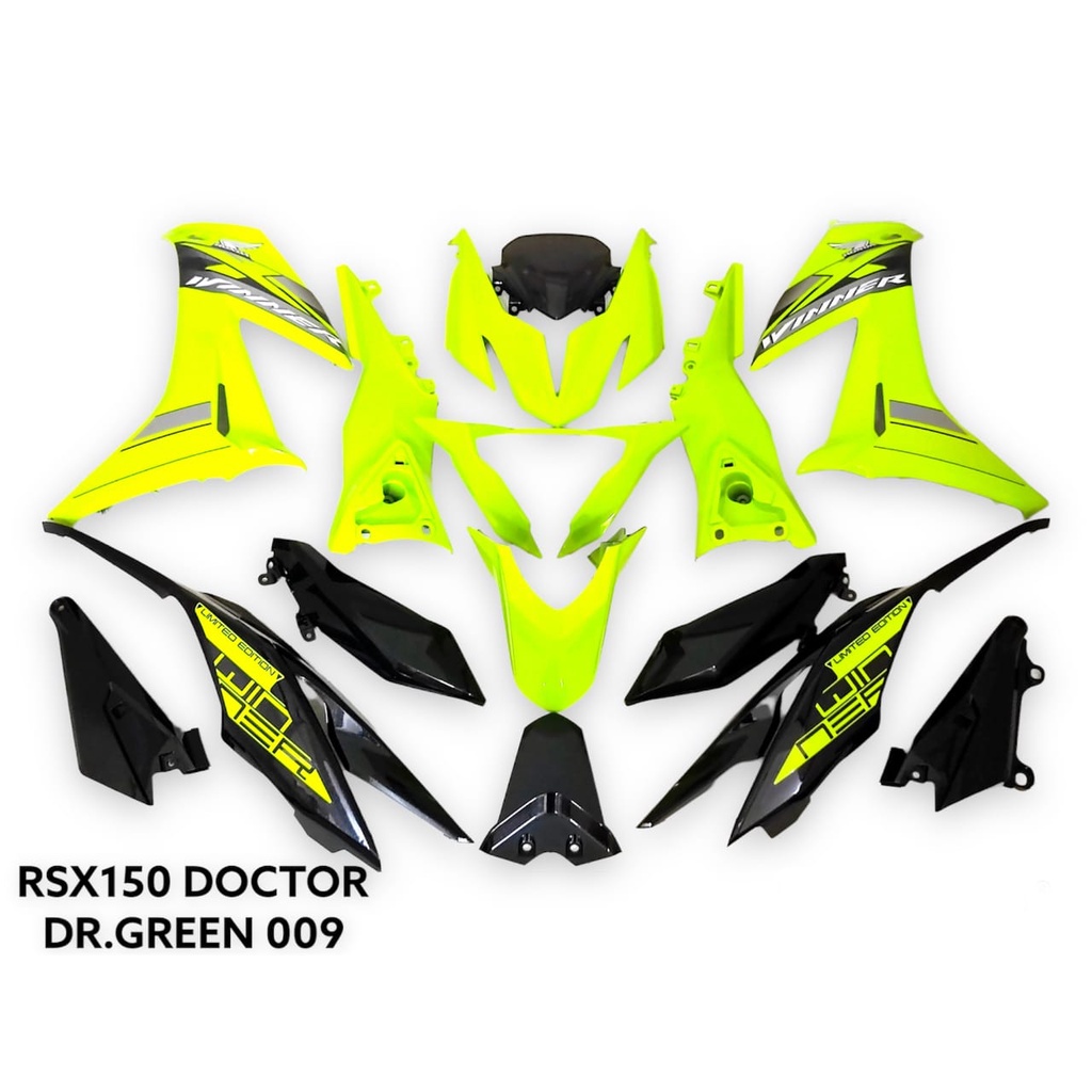 HONDA RSX RS-X 150 RSX150 COVERSET DOCTOR WINNER GREEN 009 COLOR SIAP ...