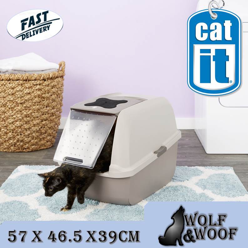 Catit Hooded Cat Pan (Model 50722) (Cat Litter Box, Cat Sand Box