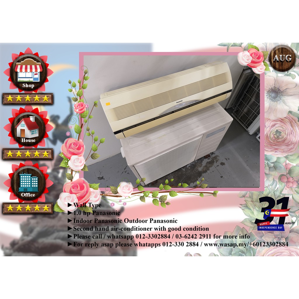 Panasonic 1HP Wall Type Second Hand Air Conditioner Shopee Malaysia