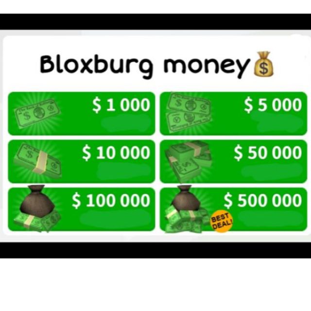 Bloxburg Cash Money 10k 50k Shopee Malaysia - roblox bloxburg cash hack