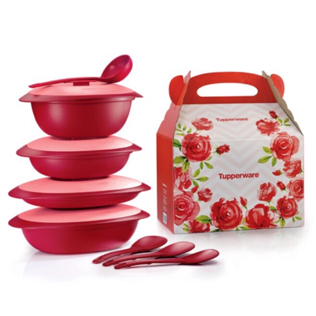 Tupperware Royal Red Blossom Set