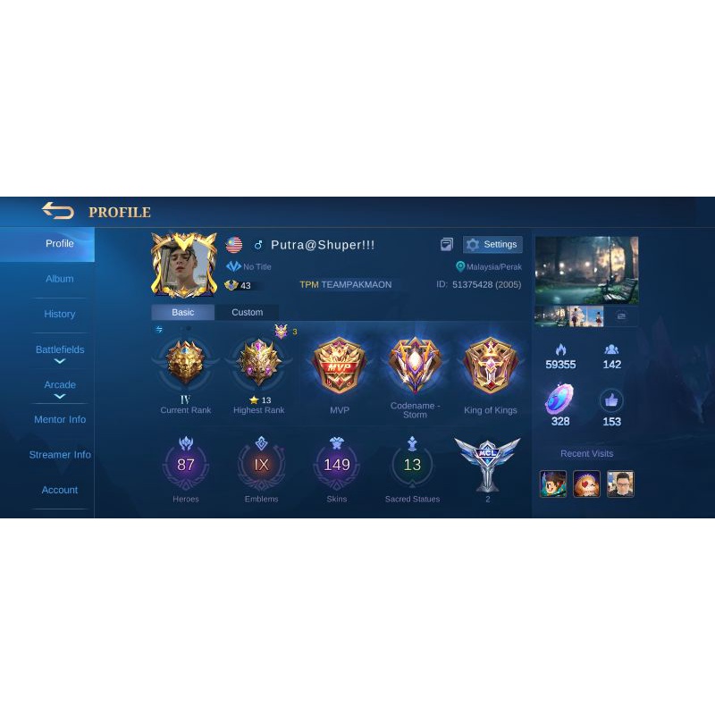 Buy Mobile Legend Account For Sale Seetracker Malaysia