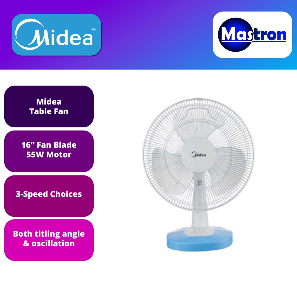 Midea 16 Table Fan Mf 16ft15nb Mf 16ft17nb Shopee Malaysia