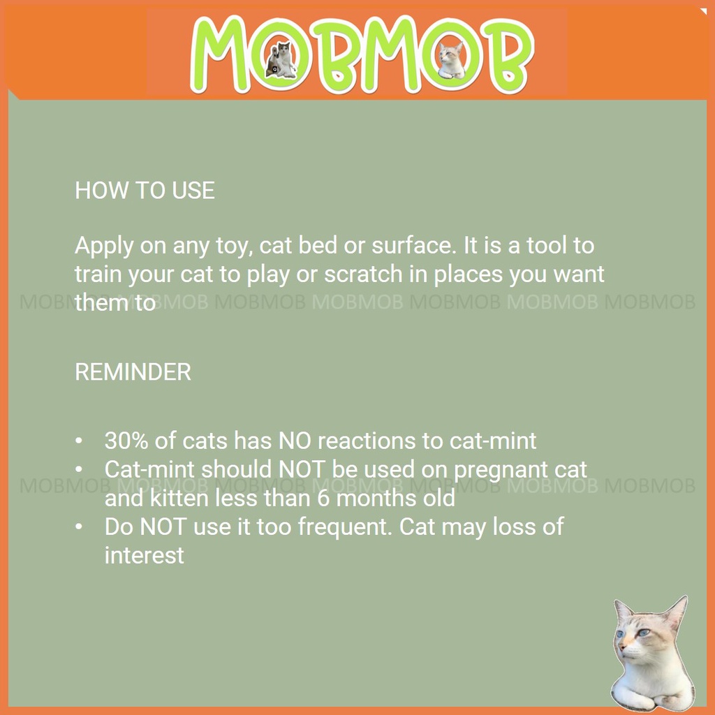 Cat Mint Spray Catnip Mist 50ml For Cat Scratch Train Stress Release