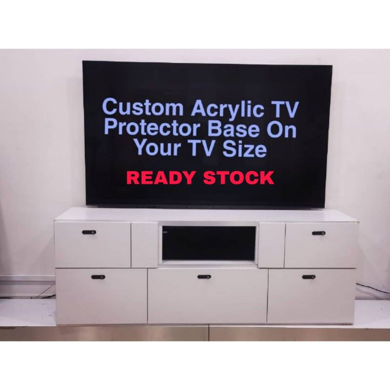 Pelindung Skrin TV Akrilik/Acrylic / Custom Tv Screen Protector Concept Hanger 32/39/40/42/43/45/49/50/55/65/60/58 Inch