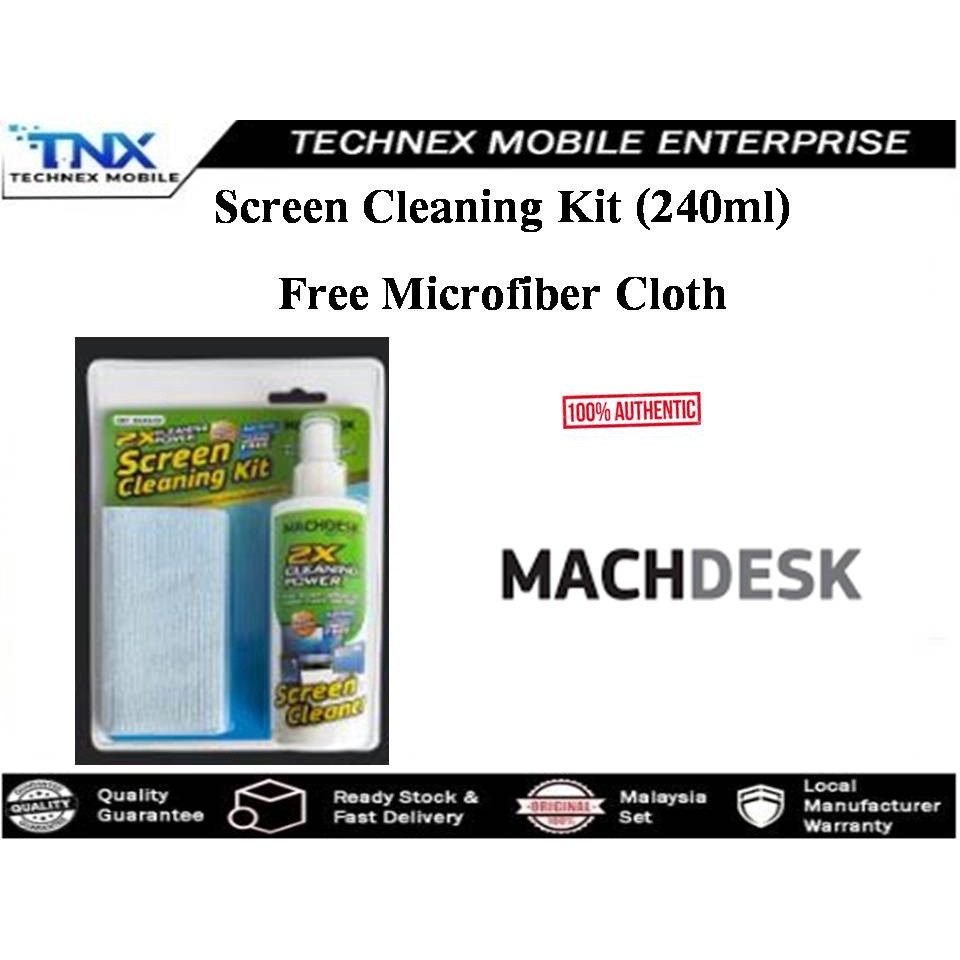 MACHDESK MONITOR PC MOBILE CAMERA SCREEN CLEANING KIT 240ML CLEANER