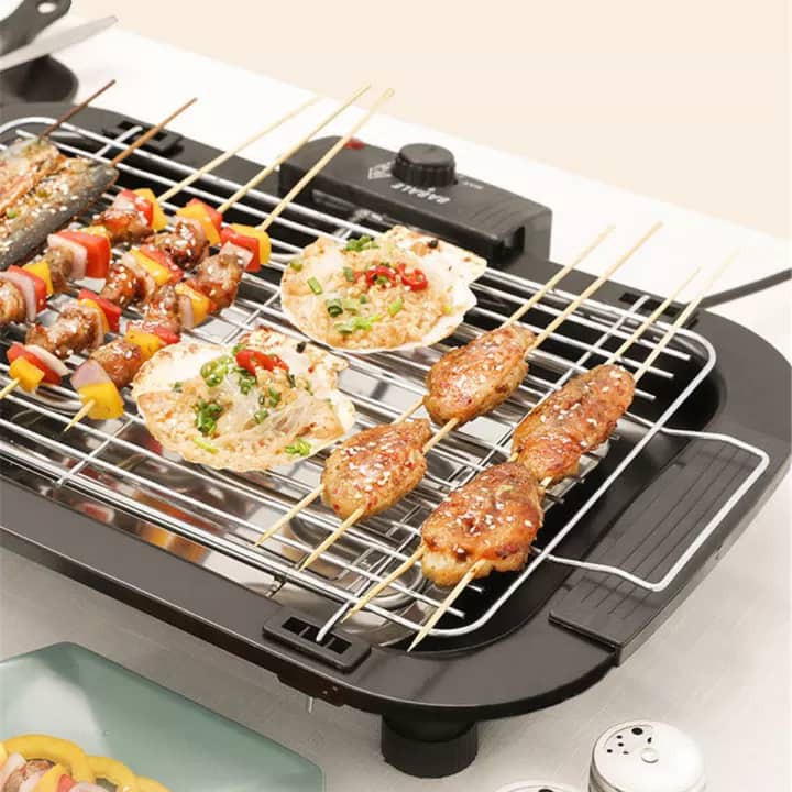 Electric Camping BBQ Grill Machine 2000W Outdoor Griddle Smokeless Alat Pemanggang Elektrik Kurang Asap Teppanyaki