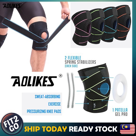 AOLIKES Knee Guard Fit Anti Injury Sports Knee Brace Support With ...