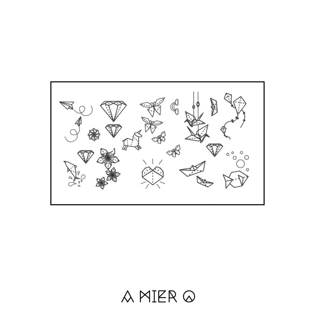Temporary Tattoo - Origami | Shopee Malaysia