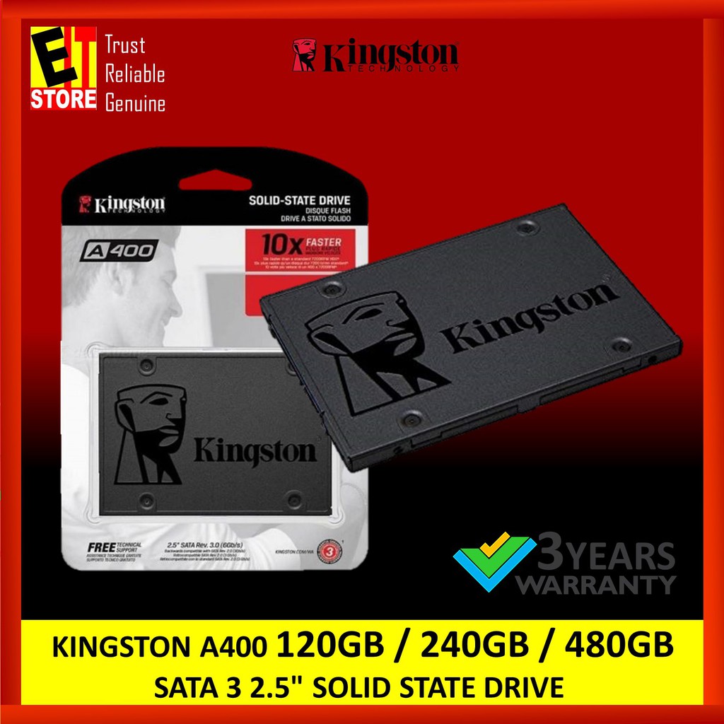 Kingston solidstate drive /SSD A400 SATA 3 240GB/480GB/960GB