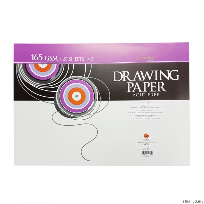 Campap 200gsm A3 Drawing Paper / Kertas Lukisan Pack 20s