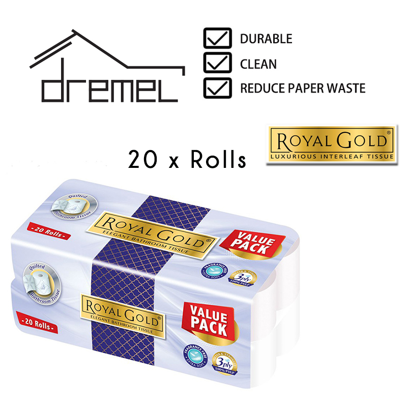 Dremel Royal Gold Elegant Toilet Paper 220 S X 20 Rolls