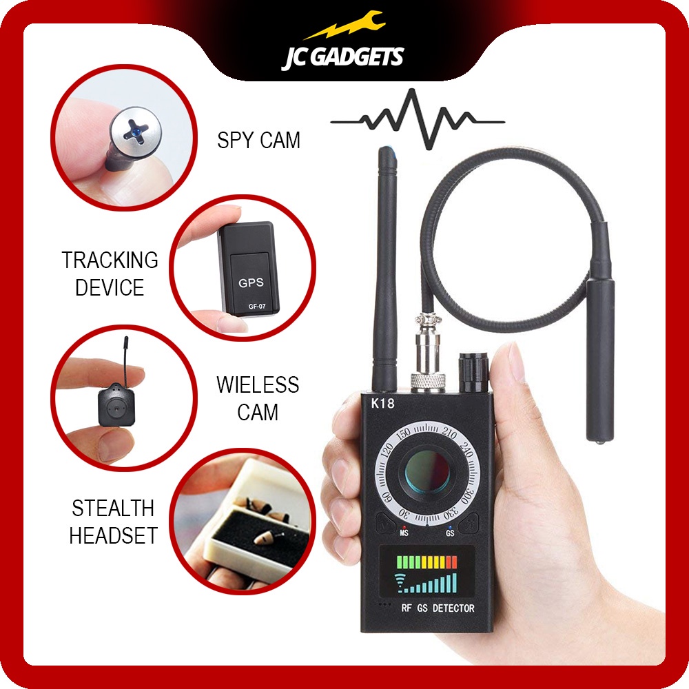 K18 Anti Spy Camera GPS Tracker Detector Wireless Device Finder Smart Detect Signal Scanner Bug