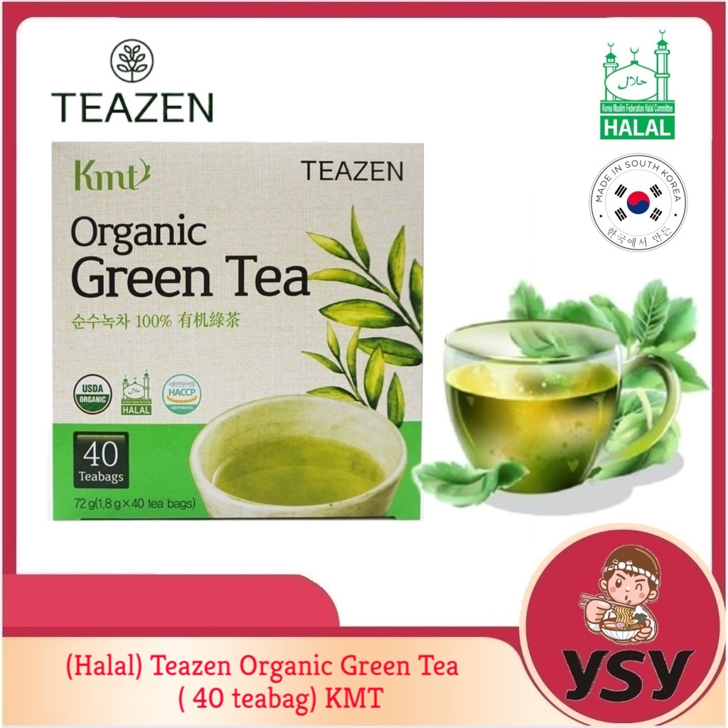 [HALAL MADE IN KOREA] Teazen Organic Green Tea 40 teabags (EXP 08/