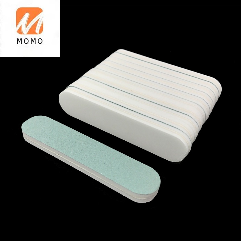 ❤MOMO Mini Nail Buffer Block Nail Buffer Nail Polisher Manicure Set Kilat Kuku|绿白抛光条