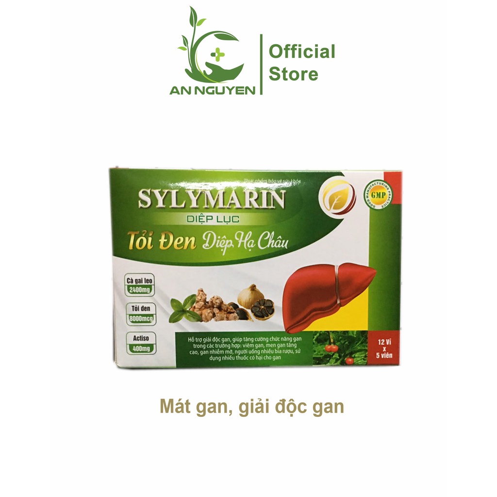 Sylymarin Chlorophyll black garlic chlorophyll Ha Chau tonic liver, cool the liver, detoxify the