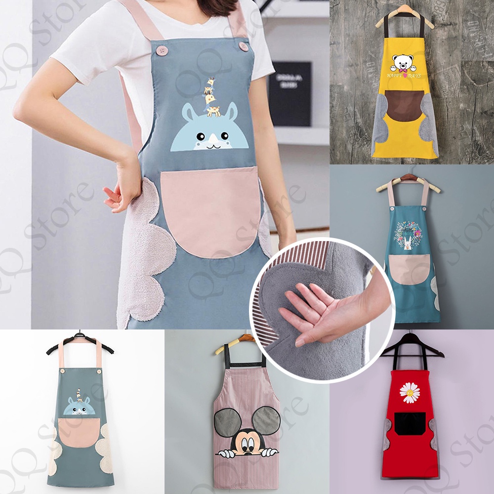 Apron Sleeveless Waterproof Kitchen Chef Cooking Baking Apron Hanging ...