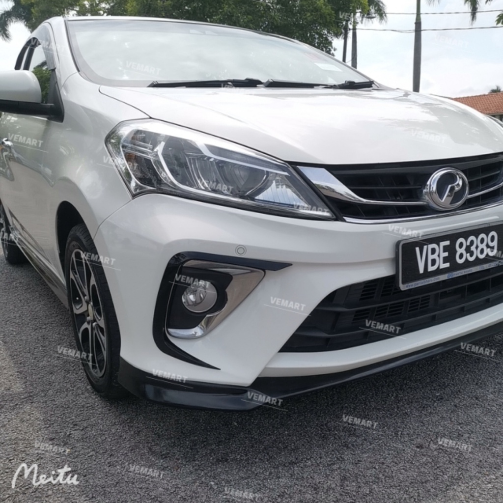 Vemart perodua myvi gen3 gm3 2018-2021 amg front bumper canard trim ...